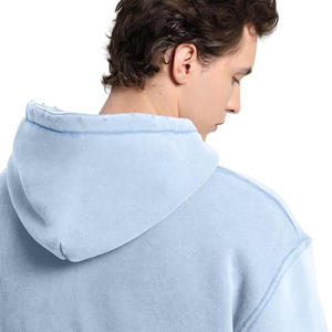 Sudadera con capucha de invierno OEM personalizable, sudadera lavada con ácido para hombres y mujeres, ropa de calle, técnica bordada, etiqueta privada personalizada - Product Image 6