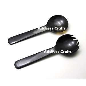 Cuerno natural de la mejor calidad Utensilios de cocina de gama alta Vajilla Utensilios Cuerno Cubiertos Servidor de ensalada Juego de 2 herramientas de ensalada Premium - Product Image 2