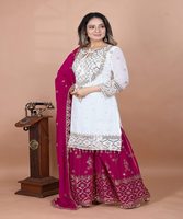 Nouveau Kurti haut de gamme en coton brodé avec sequins, style indien de luxe, pour mariage, infroissable, multicolore, lavable en machine