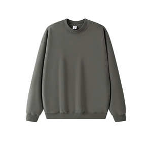 Sudadera de mujer de gran tamaño de peso pesado 350GSM algodón poliéster mezcla polar cuello redondo liso en blanco Unisex - Product Image 1