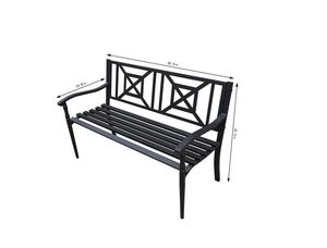 Banco de diseño moderno para exteriores, recién llegado, muebles para el hogar de acero negro para jardín, parque, patio o escuela, fabricado en India - Product Image 5