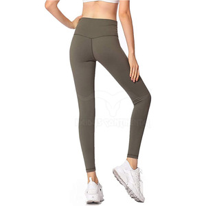 Leggings d'entraînement personnalisés de haute qualité pour femmes, taille XL, pantalons serrés de yoga de fitness moyen, décoration de poète en spandex imprimé de logo - Product Image 2