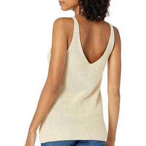 Vente en gros de débardeurs vierges Hauts de yoga pour vêtements de sport Gilet d'été décontracté pour femmes avec logo - Product Image 6