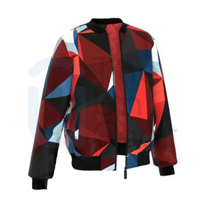 เสื้อแจ็กเก็ตบอมเบอร์โอเวอร์ไซส์สำหรับผู้ชายเสื้อแจ็กเก็ตบอมเบอร์ไซส์ใหญ่พิเศษพิมพ์โลโก้ตามท้องถนนสำหรับกิจกรรมกลางแจ้งขี่แข่งรถ - Product Image 2