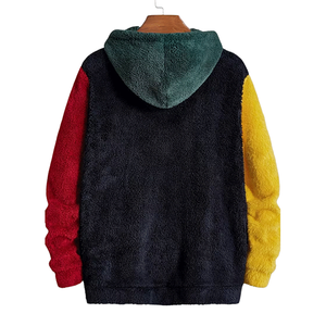 Wholesale Top Notch Oversized Casual <b>Sherpa</b> <b>Hoodie</b> Blank Pullover Solid Color Terry Streetwear Unisex Embroidered Hoodies - Product Image 4