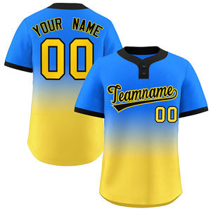 Maillot de baseball brodé personnalisé pour hommes, avec nom, en maille, polyester, imprimé numériquement, de couleur dégradée, taille USA, caractéristique respirante - Product Image 1