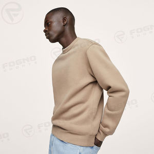 Wholesale Custom Logo Plain Men <b>Crewneck</b> Sweatshirt Relaxed Fit 100% Cotton Blanks Soft Comfy Basics Custom Sweatshirts For Men - Product Image 2