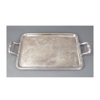 Plateau de service d'hôtel plateau plaqué argent avec base en métal pour Noël servant des aliments Restaurant utiliser plateau plateau nouveauté