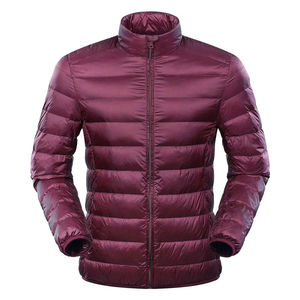Veste matelassée à capuche d'hiver en gros pour hommes Logo avant Manteau chaud épais Mode Fermeture éclair Décontracté Coupe-vent Imperméable Léger - Product Image 5