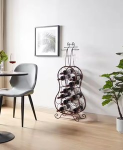 Casier à vin en métal support de stockage barre présentoir décoratif 10 bouteilles porte-bouteille de vin de qualité supérieure par décor impex - Product Image 1