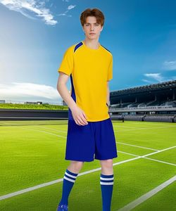 Maillot et short de football pour hommes avec chaussettes pour l'entraînement des équipes sportives - Product Image 3