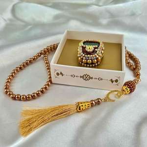 Gold Color Zikrmatic Tasbeeh <b>Gift</b> Set Digital Tasbeeha Counter Sets for Muslim 2025 Hot Selling Islamic Favor <b>Eid</b> <b>Gifts</b> - Product Image 2