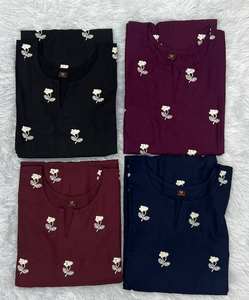 Modern Trending Regular Length Reversible <b>Kurti</b> with Embroidery Work Heavy Rayon Fabric Party Wear - Product Image 6