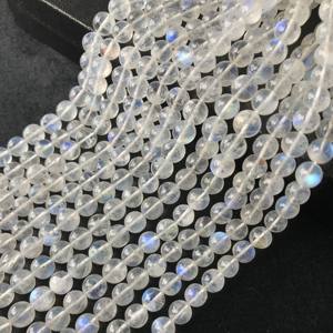 100% Natural IGI Certified Rainbow <b>Moonstone</b> Smooth Rondelle Balls 6mm-10mm AA Grade Blue Fire Multi Fire Vivaaz Gems Jaipur - Product Image 1