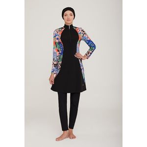 Per Lycra completamente coperto 4 pezzi costume da bagno Hijab abbigliamento da bagno - Product Image 4