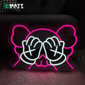 Lettres acryliques Matt les plus populaires, enseignes néon personnalisées électroniques, logo, art néon, enseigne néon de bande dessinée, Kaws - Product Image 3