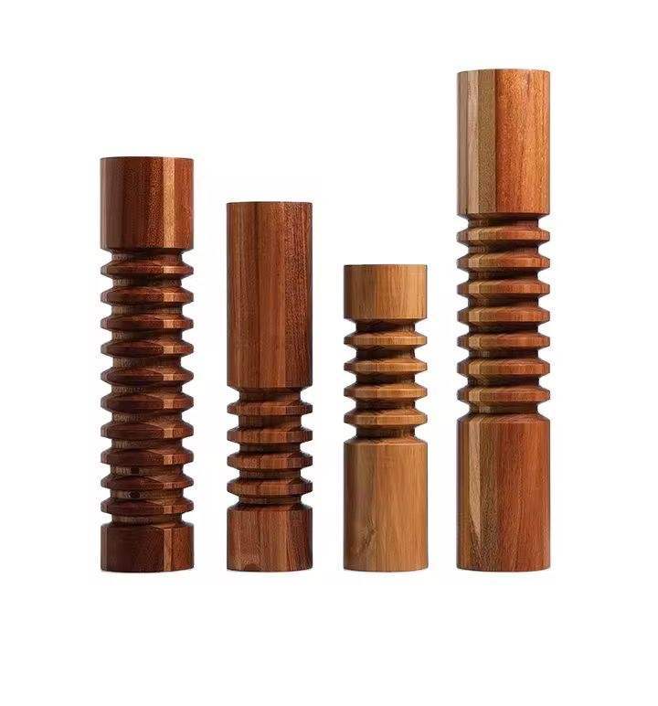 Wooden Elegant Candlestick Lantern Bright Stylish