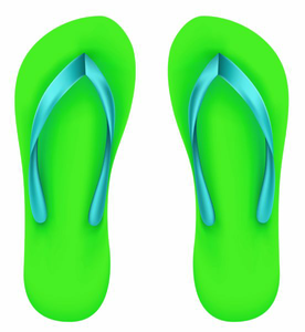Tongs de plage de qualité supérieure, personnalisables, vert uni, vente en gros, OEM ODM - Product Image 1