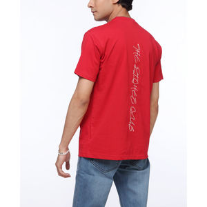 Venta al por mayor de Camisetas Personalizadas de verano para hombre 100% algodón cuello redondo transpirable de punto ropa de gran tamaño con patrón de letras - Product Image 3