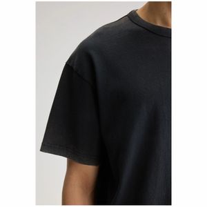 เสื้อยืดผ้าฝ้ายแขนสั้นของผู้ชายเสื้อ100% ซักด้วยกรดออกแบบโลโก้ได้ตามต้องการ - Product Image 5