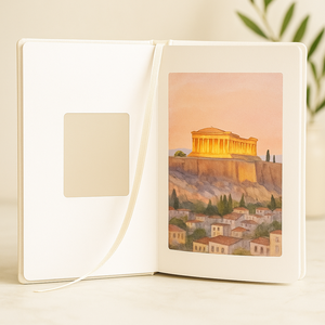 Labon athens Acropolis โน๊ตบุ๊คกรีซออกแบบแลนด์มาร์ค PU cutout journet Debossed Frame เครื่องเขียนออกแบบเอง - Product Image 3