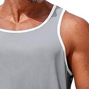Camiseta sin mangas holgada de malla transpirable para hombre, camisetas sin mangas para entrenamiento de gimnasio para hombre, fabricadas por Dress Sports - Product Image 2