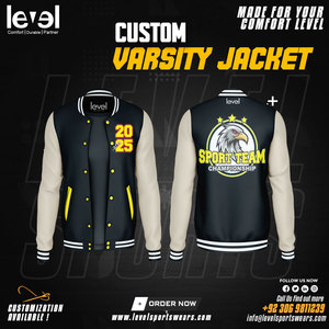 แจ็คเก็ตเบสบอลว่างเปล่าแขนยาวสำหรับผู้ชายเสื้อแจ็คเก็ตมหาวิทยาลัยโลโก้ตามสั่งฤดูใบไม้ร่วง - Product Image 4