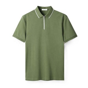 Jersey de Manga Larga con Cierre de Cremallera, Informal y Elegante para Hombre, de Talla Grande, Transpirable, de Poliéster/Algodón, con Logotipo Personalizado al por Mayor, de Alta Calidad, Envío Inmediato - Product Image 5