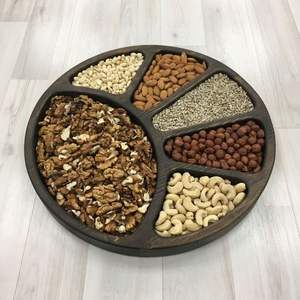 Bol à Fruits secs classique pour maison hôtel Restaurant ustensiles de cuisine vaisselle dattes bol marron couleur bois naturel fini plateau et bol - Product Image 6