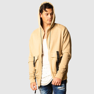Sudadera con capucha para hombre, forrada de sherpa, extragrande, 100% algodón, con cremallera, para correr, con logo personalizado, OEM, invierno, venta al por mayor - Product Image 1