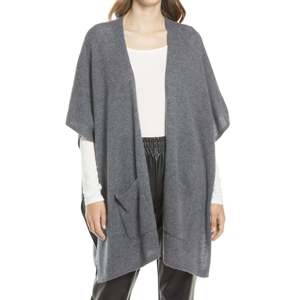 Cardigan Invernale Nordstrom Taglia Unica in Cashmere Riciclato, Traspirante, Casual, Grigio Scuro Mélange, Lavorato a Maglia con Decorazione a Bottoni sul Davanti - Product Image 1