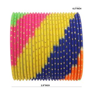 Indian Bangles <b>Set</b> Bollywood Plain Metal Bangle Bracelets Costume Jewelry for Women & <b>Girls</b> (<b>Set</b> of 24) - Product Image 5