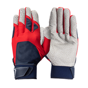 Guantes de Bateo de Béisbol y Sóftbol para Adultos, de Poliéster, con Puño Largo, Cierre de Correa Ambidiestro, para Entrenamiento, Azul y Negro, de Secado Rápido y Ligeros - Product Image 1