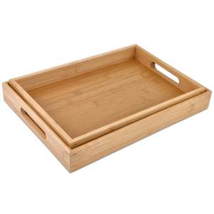 Wooden Metal Handicraft Serving Tray Sturdy Build Supporting Large Kettles <b>Teacups</b> Modern Design for Tea Service Multiple Guests - Product Image 6
