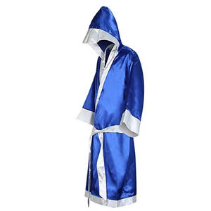 Robe de Kick-Boxing Noire avec Doublure Argentée, Capuche, Ceinture Personnalisable, Respirante, Séchage Rapide, Légère, Polyester/Nylon, Jiu Jitsu - Product Image 3