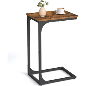 Table basse d'appoint au design moderne avec cadre en métal doré et dessus en marbre noir pliable pour le salon ou le salon - Product Image 4