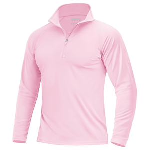 Haut de sport actif pour homme 2025, anti-UV, séchage rapide, écologique, coloré, demi-zip, polyester et élasthanne, fabriqué par Tenzo Int'l Custom - Product Image 1