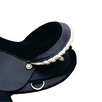 Selle d'équitation anglaise confortable en cuir véritable pour cheval, avec sangle de selle en plastique, légère et de haute qualité en acier inoxydable SUS304
