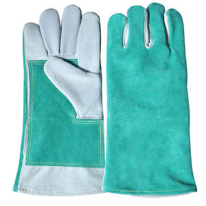 Gants de travail de soudeur résistants à la chaleur extrême avec logo personnalisé en gros Gants de sécurité de travail de soudage en cuir respirant de qualité supérieure - Product Image 4