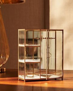 Highly Finished Metal Glass Almirah Good Prices for House Shaped Jewelry <b>Storage</b> Box Highly Selling for <b>Ring</b> Box in Mall Shops - Product Image 6