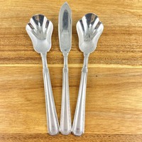 Juego de cubiertos chapados en plata baratos para restaurante, cuchara y tenedor de acero inoxidable con mango largo, juego de servidor de cuchara para servir sopa y ensalada