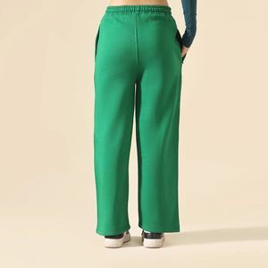Nuevo pantalón holgado informal personalizado para mujer, de rizo francés, holgado, de gran tamaño, cómodo, estilo de invierno con cierre de cintura elástica - Product Image 4