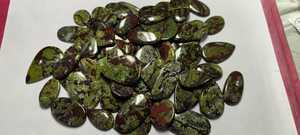 Pierres précieuses TASBIYA GEMS, Jaspe Sang de Dragon naturel, vert rouge, taille libre, coupe ovale, pierres précieuses cabochon en vrac pour la fabrication de bijoux - Product Image 4
