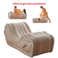 Canapé et chaise sexuelles Kamasutra, coussin pour couple pour stimulation du point G, jouets sexuels BDSM |   Accoudoirs gonflables automatiques en forme de S avec poignées latérales doubles