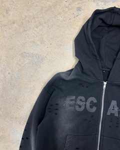 OEM Streetwear Sweat à capuche en coton éponge française délavé à l'acide Vintage Logo personnalisé Surdimensionné Stone Wash Sun Faded Distressed Hoodies - Product Image 4