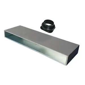 Diffuseur linéaire rectangulaire en aluminium isolé Tecnosystemi, connexion supérieure, 1 fente, L.600 PWD300170, pour montage au plafond - Product Image 2