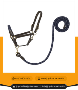 Wholesale Price Natural Leather <b>Horse</b> Show Halter Manufactured with Smart <b>Lead</b> & <b>Rope</b> Premium Halters - Product Image 5