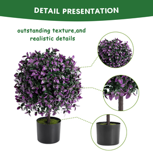Tripla palla verde bosso topiaria vita come nataurale vero tocco fatto a mano simulazione piccolo albero in vaso per la casa - Product Image 2