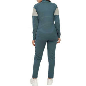 Chándal de invierno con capucha para mujer de diseño personalizado, tela de lona tejida transpirable de alta calidad, Color sólido, informal para exteriores, bajo - Product Image 6