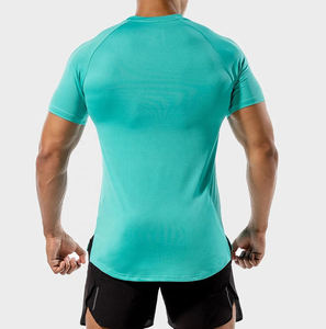 ขายส่งยิมกีฬาเสื้อยืดผู้ชายสลิมฟิตเสื้อยืดดริฟิต - Product Image 4